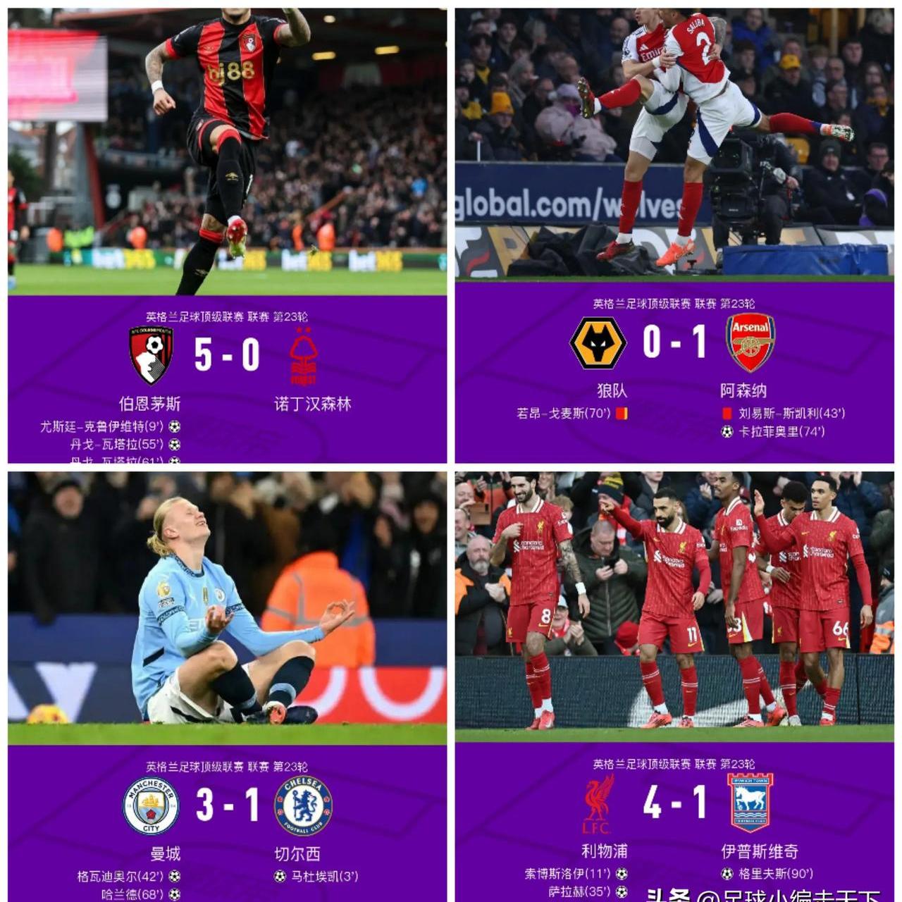 曼城豪取五连胜,领跑英超积分榜 曼城豪取五连胜,领跑英超积分榜